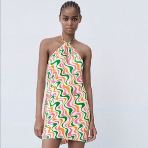 Zara Satin Print Dress